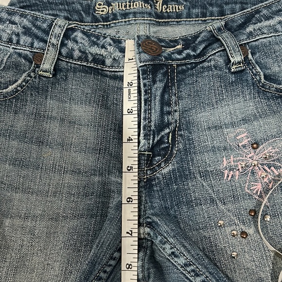 Women’s blue low rise bermuda denim short size 7 - Picture 7 of 9